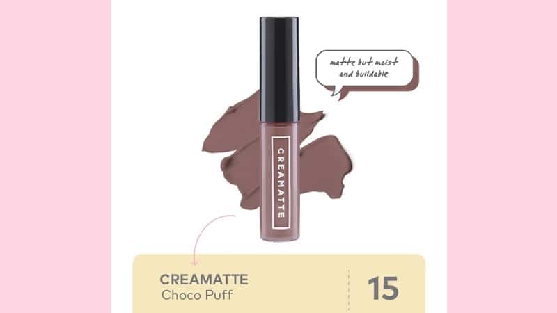 Shade Emina lip cream Creamatte - Choco Puff