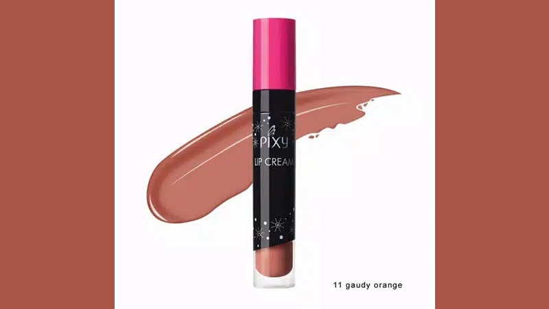 Warna Lipstik yang Cocol untuk Kulit Sawo Matang - Pixy Lip Cream 11 Gaudy Orange