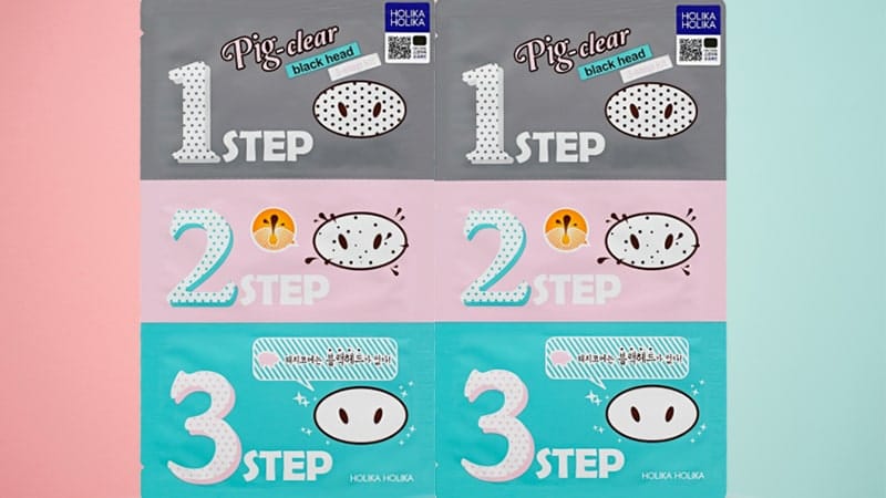 Masker untuk Menghilangkan Komedo - Holika Holika Pig Nose Clear Blackhead 3 Step Kit