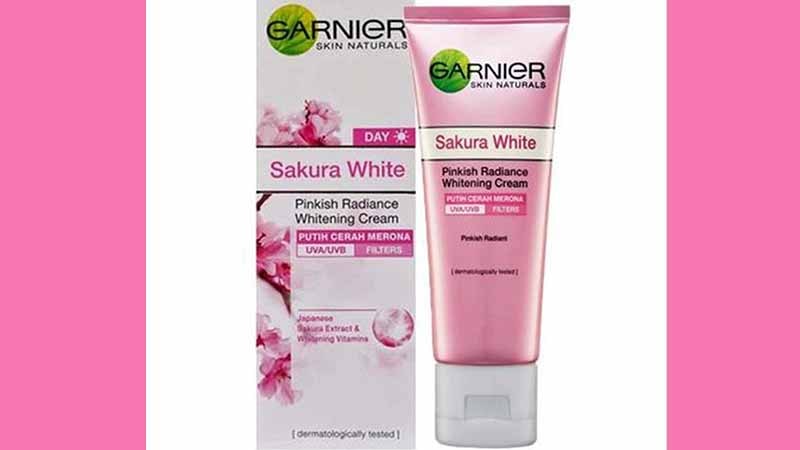 Cream Pencerah Wajah - Garnier Sakura White Pinkish Radiance Whitening Cream