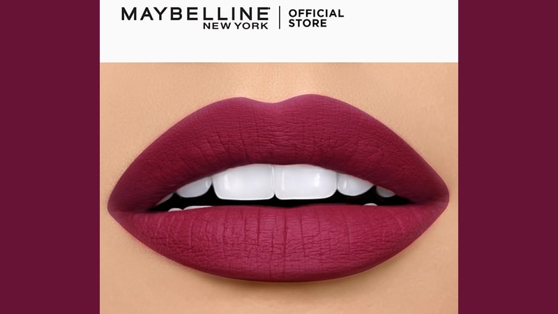 Warna Lipstik Matte Maybelline yang Cocok untuk Bibir Hitam - The Powder Matte Honey Cherry