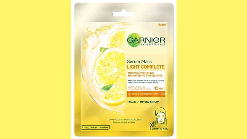 Macam-Macam Garnier Serum Mask - Serum Mask Light Complete Lemon