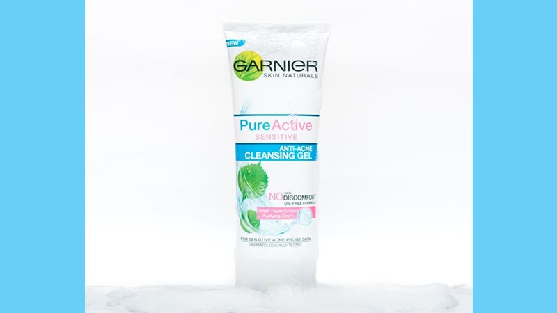 Garnier Face Wash - Pure Active Sensitive Anti Acne Cleansing Gel