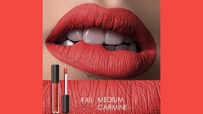 Warna Lipstik Focallure yang Bagus - Liquid Lipstick 48 Medium Carmine