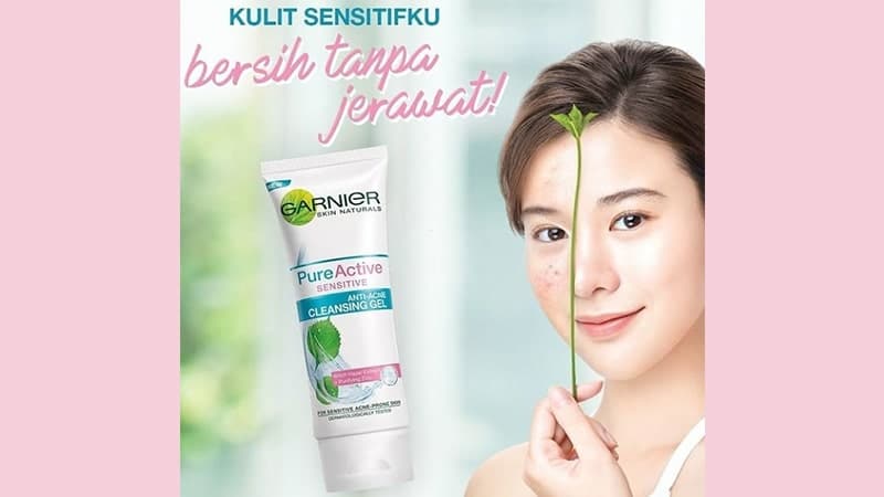 Facial Wash yang Cocok untuk Kulit Sensitif - Garnier Pure Active Sensitive Anti Acne Cleansing Gel